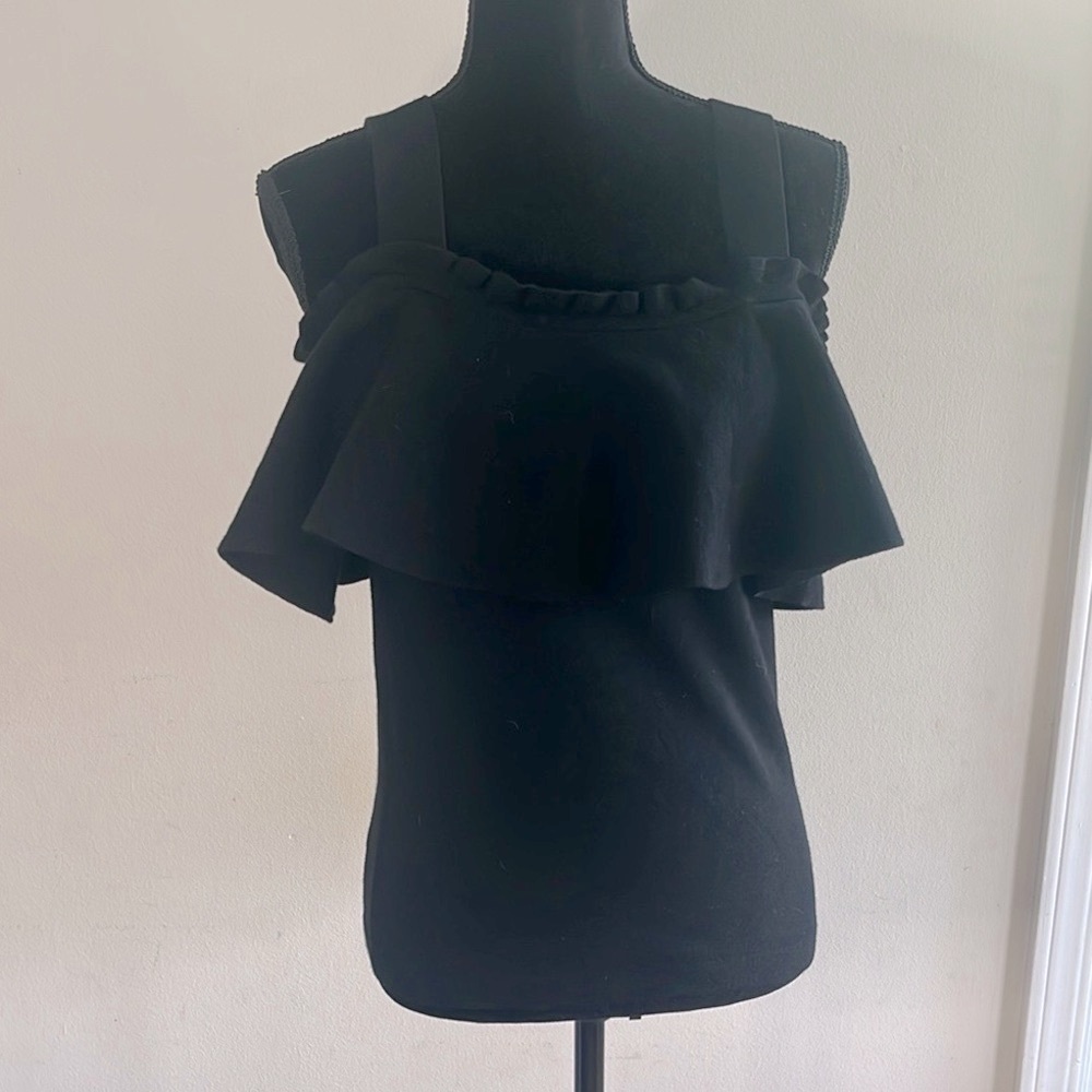 Banana Republic Black Ruffle Tank Top